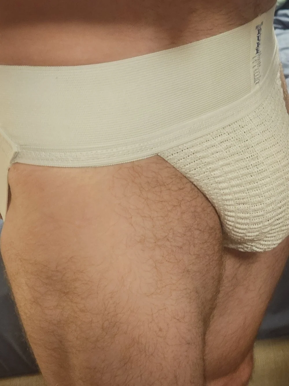 DUKE Men’s White Athletic Jockstrap with Waffle Mesh Pouch